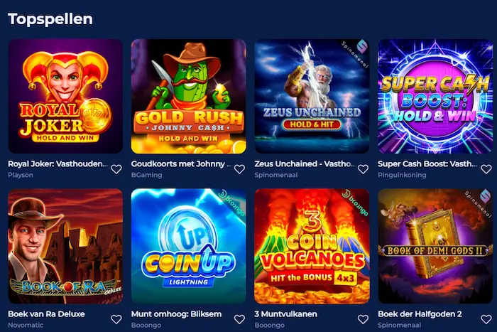 CarloSpin Casino games